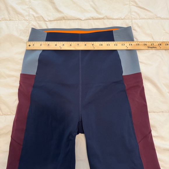 Sweaty Betty Womens POWER High Rise Colorblock Biker Shorts 9’’ Blue/Wine Sz Lrg - Picture 4 of 8